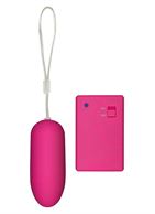 Розовое виброяйцо с дистанционным управлением Funky Remote Egg - 7,5 см.