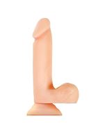 Телесный фаллоимитатор с мошонкой Colours 2X 6 Dual Density (18,8 см)
