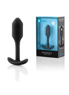 Чёрная анальная пробка для ношения B-vibe - Snug Plug 1 (9,4 см)