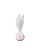 Белый вибромассажёр с ушками Go-Go Rabbit - 13,5 см.