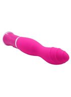 Розовый вибратор ECSTASY Rippled Vibe (19,5 см)