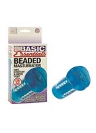 Синий мастурбатор-вагина BASIC BEADED