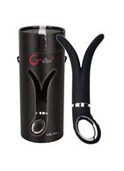 Чёрный анатомический вибромассажер Fun Toys Gvibe 2 - 18 см.