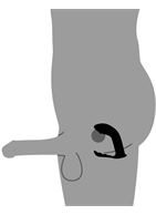 Черный стимулятор простаты Prostate Plug - 14 см.