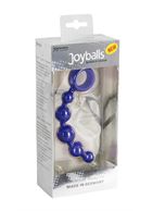 Малая анальная цепочка Joyballs Wave синего цвета - 17,5 см.