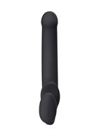 Черный безремневой страпон Silicone Bendable Strap-On L