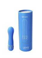 Синий вибратор Becky - 11,5 см.