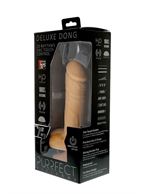Вибратор-реалистик с кнопкой на стволе PURRFECT SILICONE DELUXE ONE TOUCH 7INCH - 18 см.