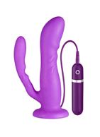 Анально-вагинальный вибратор PURRFECT SILICONE 2WAYS VIBRATOR (17 см)