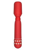 Красный массажер CRYSTAL FLEX MASSAGER - 17,5 см.