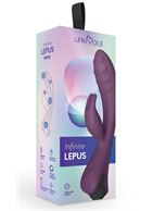 Фиолетовый вибратор кролик Lepus с ребрышками