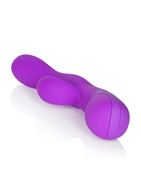 Фиолетовый вибромассажер Impress Tongue со стимуляцией клитора - 18 см.