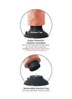 Телесный вибратор со съемной присоской 9" Vibrating Cock with Balls (22,9 см)