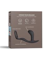 Чёрное эрекционное кольцо с анальной пробкой Bootie Ring