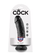 Чёрный фаллоимитатор 8" King Cock (20,3 см)