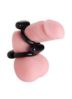 Двойное эрекционное кольцо Dual Stretch To Fit Cock and Ball Ring