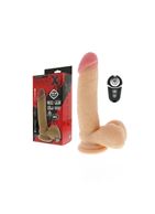 Телесный вибратор-ротатор на присоске REALSTUFF 7.5INCH ROTATING REMOTE VIBE - 19 см.