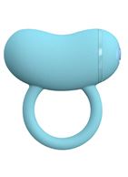 Голубое виброкольцо на пенис ENZO COUPLES RING 