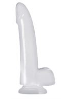 Прозрачный фаллоимитатор на присоске Jelly Rancher 5 Smooth Rider Dong - 15 см.
