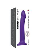 Фиолетовый фаллоимитатор-насадка Strap-On-Me Dildo Dual Density - size L (19 см)