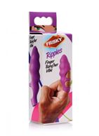Фиолетовая насадка на палец Finger Bang-her Vibe с вибрацией