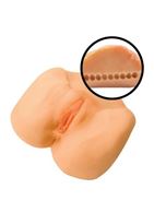 Реалистичная на ощупь вагина и анус с вибрацией Katie Morgans CyberSkin 7X Vibrating Pussy  Ass