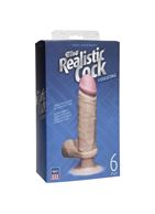 Вибромассажер-реалистик на присоске THE REALISTIC COCK Vibrating 6” (21,6 см)