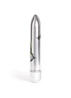 Вибратор Motorhead Overkill 7 Function Power Vibrator с принтом - 18 см.