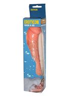 Телесный вибратор с ротацией EROTICON - WASH & GO (24,5 см)