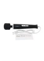 Чёрный проводной вибромассажер Magic Wand