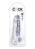 Прозрачный фаллоимитатор King Cock Clear 8" Cock with Balls (22,2 см)