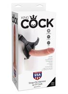 Страпон со съемной телесной насадкой King Cock Strap-on Harness 9" Cock (23 см)