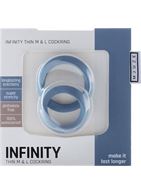 Набор из 2 синих эрекционных колец разного размера Infinity Thin M and L Cockring