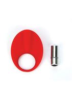 Красное эрекционное кольцо с вибрацией TLC CaliberVibrating Silicone Cock Ring