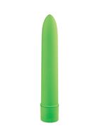 Зелёный классический вибратор BASICX MULTISPEED VIBRATOR GREEN 7INCH - 18 см.