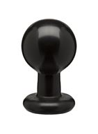Круглая черная анальная пробка Classic Round Butt Plugs Large (12,1 см)
