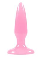 Розовая, светящаяся в темноте анальная пробка Firefly Pleasure Plug Mini Pink - 8,1 см.
