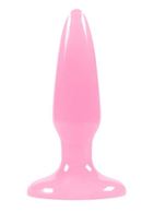 Розовая, светящаяся в темноте анальная пробка Firefly Pleasure Plug Mini Pink - 8,1 см.