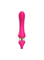 Розовый изогнутый вибромассажер Moon Vibrator (21,1 см)