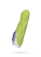 Нежно-зелёный вибратор Dolce Jaxon - 12,5 см.