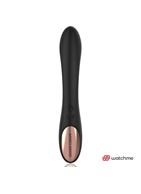 Черно-золотой вибратор с пультом-часами Anne's Desire Curve G-Spot Vibe Wireless Watchme (20,5 см)