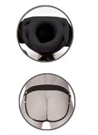 Черный полый страпон унисекс Hollow Strap-On (14,5 см)