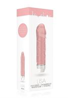 Розовый фаллический вибратор Lisa - 14,7 см.