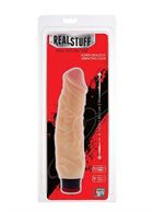 Вибратор-реалистик с крупными венами на поверхности REALSTUFF 8INCH VIBRATOR - 20,3 см.