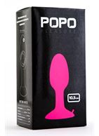 Розовая пробка POPO Pleasure со встроенным вовнутрь стальным шариком - 10,5 см.