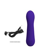 Фиолетовый изогнутый вибратор Faun (15 см)