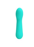 Бирюзовый изогнутый вибратор Faun (15 см)