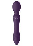 Фиолетовый вибромассажер Enora - 22 см.