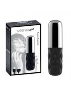 Чёрно-серебристая вибропуля Satisfyer Mini Sparkling Darling