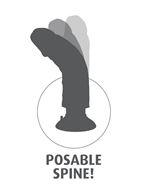 Коричневый вибратор 8" Vibrating Cock со съемной присоской (20,3 см)